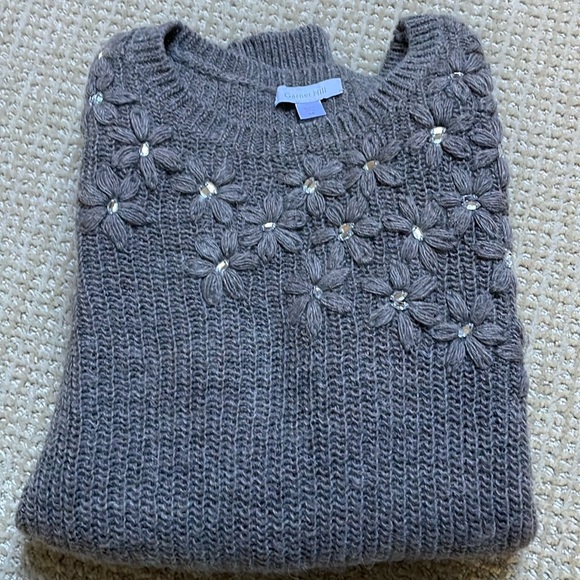 Garnet Hill Sweaters - Garnet Hill Festive Embellished Sweater